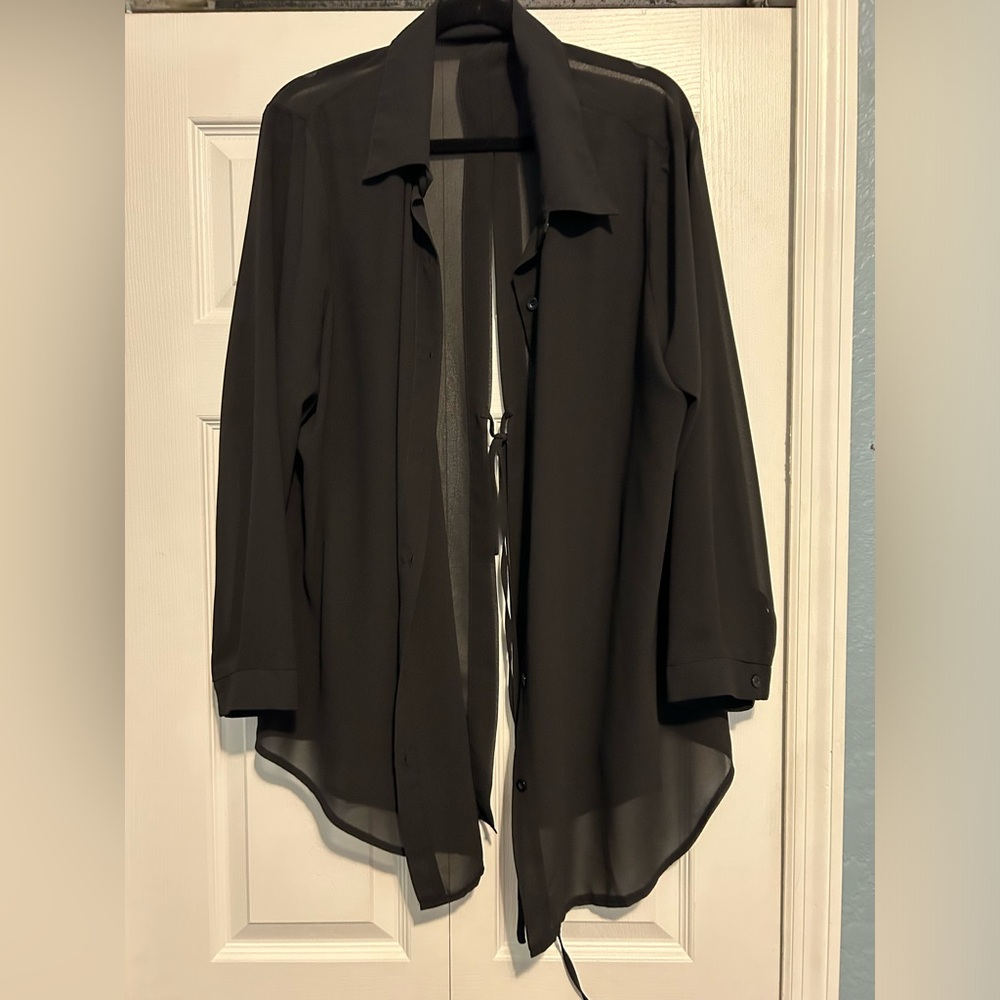 Black coverup blouse